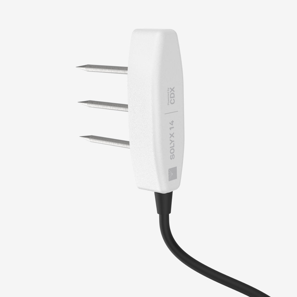 METER SOLYX 14 substrate probe, three stainless needles and branded white body